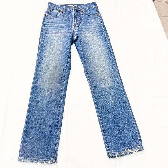 Madewell The Perfect Vintage Crop Jean Denim Raw Hem Zip Fly Size 23 - Picture 2 of 9